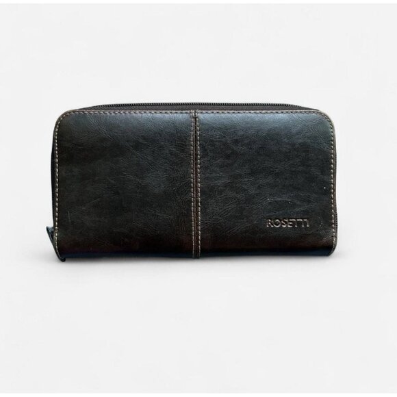 Rosetti Women's Wallet 7.5" x 4.5" Faux Brown Leather - Picture 1 of 4